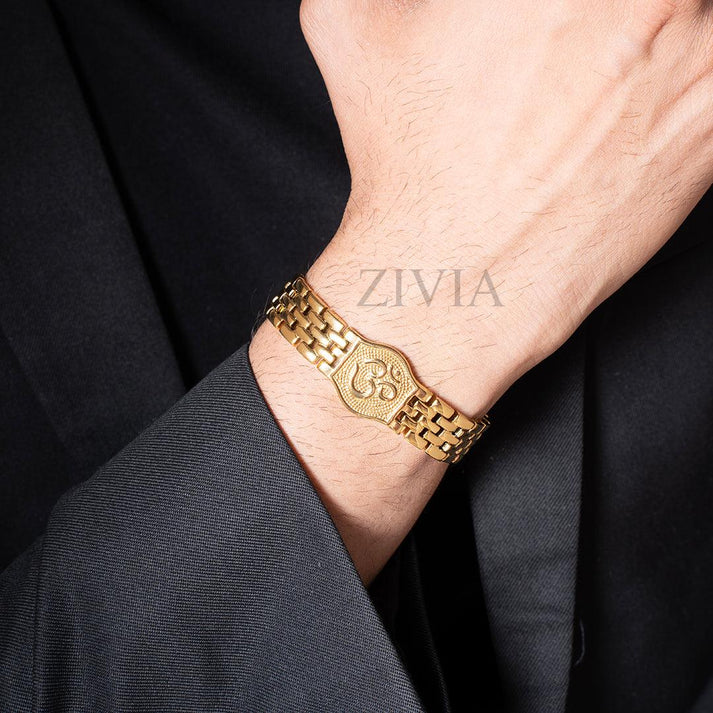 Premium Gold OM Bracelet for Men